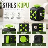 Stres K&uuml;p&uuml;, Siyah ve Yeşil, Joystick ve Tıklatılabilir D&uuml;ğmeler, Odaklanmayı Destekler, Kompakt ve Taşınabilir Fidget Oyuncağ