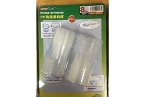 Master Tools Lot de 12 gobelets à peinture PP avec couvercle Taille S 28 cc x 12 pièces – Outils de construction en plastique # 09993