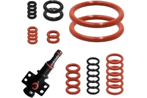 KtbeYTi 30 Pezzi Guarnizioni O-ring Kit di Manutenzione Guarnizione Compatibile per Macchine da Caffè Valvola di Supporto Valvola Del Vapore (Nero + Rosso)