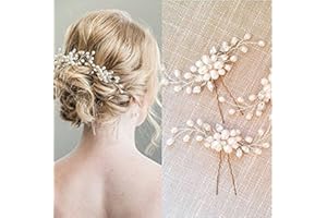 Veewon 2pcs Fashion Retro Elegant Ladies Pearl Rhinestone Hair Clip Wedding Bridal Jewelry Bridal Hair Accessories Headpiece Wedding Accessories