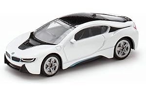 siku 1458, BMW i8, métal/plastique, Noir/Blanc, voiture jouet pour enfants