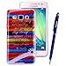 Produktbild Yokata Samsung Galaxy A5 2015 Hülle Glitzer Weiche Silikon Handyhülle Schutzhülle TPU Handy Tasche Schale Etui Weich Silicone Transparent Bumper Ultra Dünn Slim Schlank Handytasche Premium Kratzfest Clear Bling Bling Motiv Backcover Schutz für Samsung Galaxy A5 2015 Case Cover + 1 x Kapazitive Feder - Regenbogen Muster - Farbe