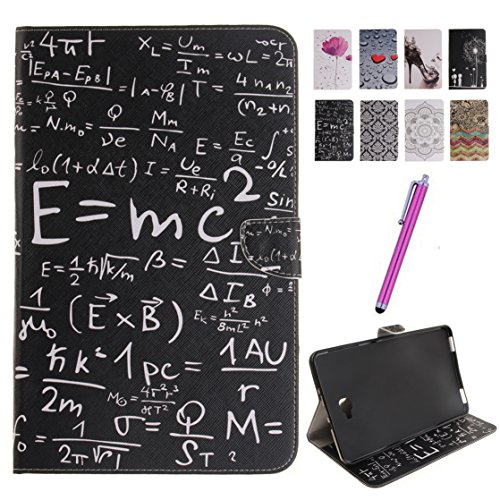 Romtronic Cute Colorful Flip Tasche PU Leder Abdeckung Stand Schutzhülle für Samsung Galaxy Tab A6 10.1 Pouces SM-T580 / SM-T585 + 1 x Schwarz Stylus (Design 03)