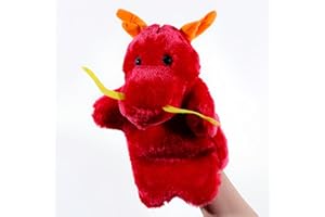 LOMTRATS Hund, Kaninchen, Elefant, Taube, Drache, Ziege, Koala, Panda, Bär, Schaf, Kuh, Handpuppen, Plüschtiere, Spielzeug für fantasievolles Rollenspiel, Geschichtenerzählen, Geschenke für Kinder