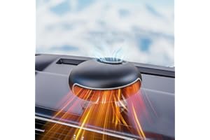 OBEST Calentador de coche 24 V, desempañador y desempañador para parabrisas, ventilador de calefacción y refrigeración 2 en 1, giratorio 360°, calentador de parabrisas