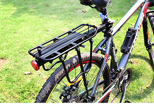 West Biking 3 Schnellspanner Fahrrad gepäckträger max Belastung 50kg mit Reflektor einstellbar Alu Schwarz, weiß - 9
