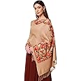 Pashmoda Women Kashmiri Aari Embroidery Stole, Shawl, & Wrap(Size: 71X203 CM)