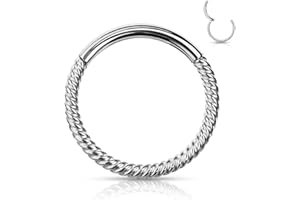 YEBOCIYO Piercing Naso Helix Piercing Septum Piercing Acciaio Chirurgico Piercing Ombelico Piercing Conch Piercing Labbro Sopracciglio Daith Oro Argento Nero Oro Rosa Arcobaleno 16G