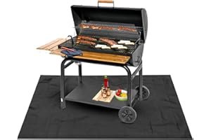 UNISOPH Fireproof Mat 100 x 180cm, Foldable Grill Heat Protection Mat, Silicone Fiberglass Grill Grill Mat Floor Protection Mat for BBQ Grills, Fireplace, Floor, Lawn and Camping