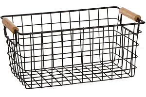 ROCKING GIFTS Panier de Cuisine, Multifonctions, Métal, Noir, 26 cm