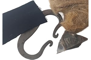 SPRONKETTS OUTDOORS Carbon Steel plus natural English flint Striker Traditional Fire Spark Kit in Drawstring Bag Made in the UK (Traditional Carbon Steel Striker English Flint and Char Cloth Fire Lighter Kit)