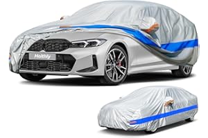 Telo Copriauto da Esterno, Holthly 10 Strati Telo Copri Auto Felpato 100% Impermeabile, Copertura Auto Antipolvere Antigraffio AntiSole, Adatta per Berlina Alfa Romeo Giulia,Audi A5 A4,Ecc. 3XL