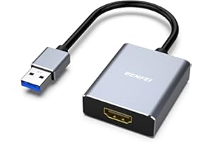 BENFEI Adattatore USB 3.0 a HDMI 1080P, unidirezionale convertitore USB 3.0 a HDMI, per PC laptop proiettore monitor HDTV, guscio in alluminio（Principalmente per Windows 11/10/8.1/8/7）Non per MacOS
