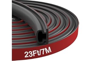 Nayotaa TüRdichtung Selbstklebend Dichtungsband, HaustüR TüRrahmen Gummidichtleiste, Wasserdicht Schallschutz TüR Dichtung Fensterdichtung (7 M,Schwarz)