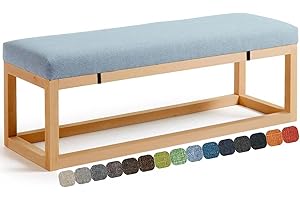 UWOBTN Cojín para Banco Zapatero, Cojines para Banco Interior Exterior Jardín,Cojín para Asiento de Columpio, Lavable, Antideslizante, para Patio, Cocina, Comedor, Terrazas(L,80x40x3cm)