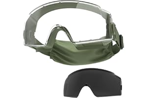 OneTigris Schutzbrille, taktische schutzbrille staubdicht, sicherheitsbrille mit CE EN166 und ANSI Z87.1, Ultravision Vollsichtbrille Für Brillenträger, Baustelle, Labor, Werkstatt und Fahrrad-Fahren