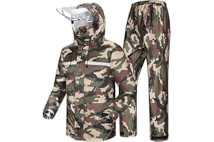 M GYEJIAQU Combinaison de Pluie Imperméable et Réfléchissante Pantalon de Pluie Extérieur Homme/Femme Blouson Léger Veste de Randonnée