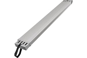 VEVOR Teleskopisk arbetspresenning av aluminium, 2,74–4,57 m, 227 kg lastkapacitet, 31,75 cm bred aluminiumstomme, förlängnings-scenpresenning med halkfri plattform, tillbehör för
