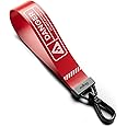 Ringke Tarpaulin Key Ring Strap Compatible with Earbuds, Keys, Cameras & ID QuikCatch Lanyard Adjustable String - Danger Red