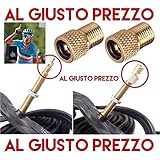 2 Adattatori Universali per Valvole - Da PRESTA a SCHRADER specifici per Bici da Corsa e Mountain Bike - Gonfia con il compressore o la Pompa a pedale - Made in Italy - AlGiustoPrezzo ® ™