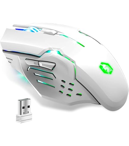 Mouse Gaming Empire Gaming RF906 Wireless 3 Modalità – 8 Tasti Programmabili, 10000 DPI, RGB Personalizzabile, Bianco