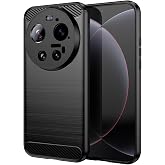 Microcase Xiaomi 17 Ultra ile Uyumlu Brushed Carbon Fiber Silikon Kılıf - Siyah AL3332