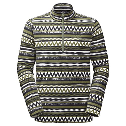 Preisvergleich Produktbild JACK WOLFSKIN Herren Fleecepulli BLACKFOOT, woodland green allover, M, 1706011-7487003
