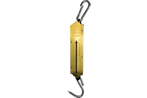 KERBL Federwaage (Waage bis zu 100 Kg, 32,5 x 11,5 x 5,5 cm, Messgerät für schnelle Gewichtskontrollen, Aufhängehaken) 29942