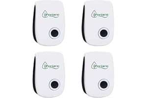 OOLIFE Repellente Ultrasuoni per Zanzara Professionale, 4 Pack Repellente Ultrasuoni Elettrico, Dispositivo Anti Parassiti Ampio Raggio, Contro Zanzare, Ratti, Scarafaggi, Ragni, Topi