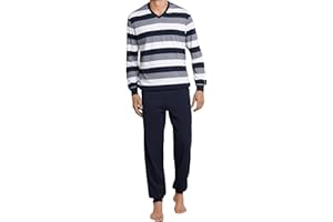 Schiesser Herren Schlafanzug lang mit Bündchen - Nightwear Set
