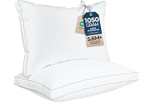 Utopia Bedding Bed Pillows for Sleeping Queen Size (White), Set of 2, Cooling Hotel Quality, Gusseted Pillow for Back, Stomach or Side Sleepers