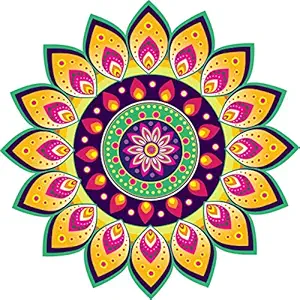 Sticker Studio Vinyl PVC Floor Sticker, 15.74 x 0.39 x 15.74 Inches, Multicolour