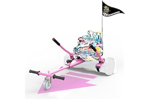 EVERCROSS Hoverboard Go Cart, Hoverboard Seat Attchment with Adjustable Frame Length for 6.5" 8" 10" Hoverboard, Suitable for Kids & Adults