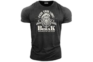 bebak Mens Gym T Shirt | Viking Warrior | Gym Clothes for Men | Arnold Bodybuilding T Shirt | Ideal for MMA Strongman Crossfit