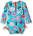 Hatley Baby-Girls Infant Girls Rash Guard-Beach Shells Cover-Up, Multicoloured (Turquoise), 12-18 Months