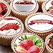 Produktbild 24 Cupcake Fairy Kuchen Topper 4 cm auf Zuckerguss – Wimbeldon Tennis Erdbeeren und Creme