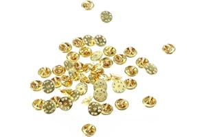 ULTNICE 50pcs Farfalla Pin Badge Ottone Farfalla Frizione Pin Insignia Frizioni Pin Backs Sostituzione Oro