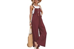 GENERIC SaiDeng Damen Latzhose – Oversize Baggy Jumpsuit, Bequeme Trägerhose, Loose Fit Overall, Casual Sommerhose mit Trägern