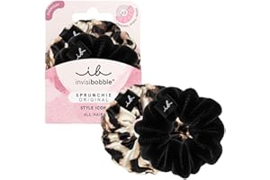 Invisibobble gumki do włosów dla dziewczynek i lampart Sprunchie x2 - Scrunchie Scrunchie z gumą do włosów spiralnych do wewnątrz - Gumki do włosów dla kobiet i mężczyzn wygodne