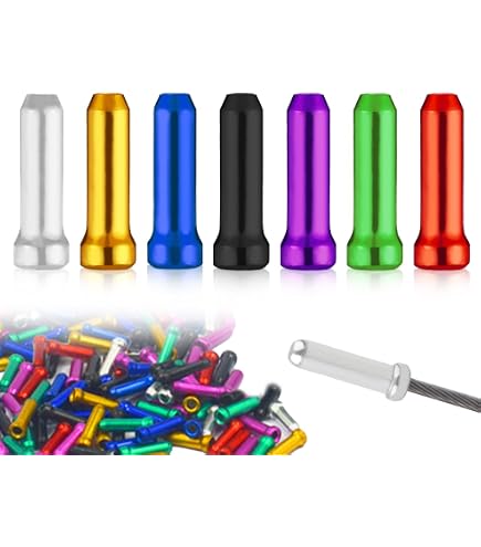 200 Tappi Terminali Per Cavi Bicicletta GIONAR – 100 Pezzi Da 5 Mm Per Freni + 100 Pezzi Da 4 Mm Per Cambio, In Plastica Resistente