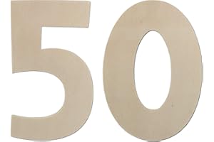 KLEENES TRAUMHANDEL Deko Zahlen - Geburtstagsdeko 50 Geburtstag aus Holz - Ideale Geburtstag Geschenkideen oder als Party Tischdeko (30 cm)
