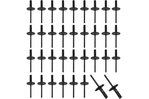 Alriedy 50 pièces de clips de garniture de jante en plastique de 6 mm - rivets aveugles noirs (51717002953) pour BMW X1 X3 X5 X6 Z4 E90 E91 E84 E83 E53 E70 F15 F85 E71 E72 E86 E85 R60