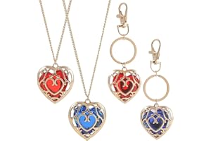 JUSONGKWCP Link Echoes Wisdom Collier Porte-clés 4 Pièces, Jeux Tears Kingdom Squelette En Pierre Précieuse Keychain Pendentif Set, Bijoux En Métal Pour Les Fans