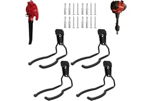 Juformin crochets muraux pour désherbeur, porte-outils électriques pour mur de garage, crochets utilitaires pour outils de garage et rangement, 4