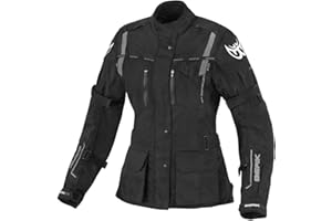 ‎BERIK Berik Torino wasserdichte Damen Motorrad Textiljacke, schwarz, 40