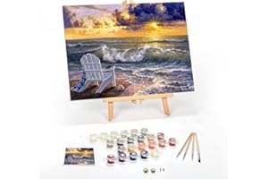 Ledgebay Malen nach Zahlen Erwachsene: Anfänger bis Fortgeschrittene Zahlenset mit Acrylfarbe und Staffelei Malen nach Zahlen Erwachsene mit Rahmen (Sei ruhig 40x50 cm Gerahmt)