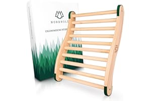 Nordholz® Sauna Rückenlehne ergonomisch - Die Perfekte Rückenstütze für sofortigen Wohlfühleffekt - Sauna Zubehör aus 100% nordische Fichte für Infrarotkabine - Holz Lehne Saunazubehör