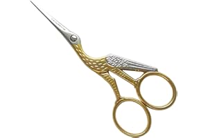 Tenartis 152 Ciseaux Broderie Cigogne Dorés 11,5 cm-4,5" Qualité Professionnelle- Fabriqués en Italie
