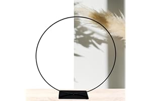 Bada Bing Anello decorativo con piede in nero – anello in metallo da appoggiare con diametro di circa 30 cm – decorazione versatile per ghirlande di fiori secchi – decorazione pasquale primavera –
