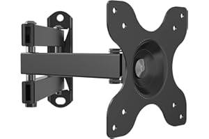 WALI Vollbewegliche TV Wandhalterung, Schwenkbar, Neigbar & Drehbar, für 13-32 Zoll LED/LCD/OLED TV & Monitor, bis 15kg, VESA 75x75-100x100mm(1330LM),Schwarz